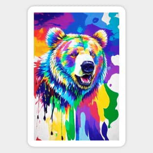 Abstract Bear Magnet